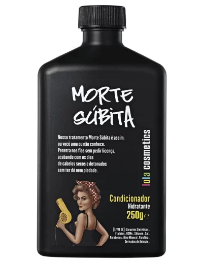 O morte súbita condicionador é ideal para o cuidado e recuperação de cabelos danificados. ▸ Promove a reposição da hidratação e da força que foram perdidas, deixando os fios macios e suaves. ▸Combate o ressecamento de forma eficaz, aumentando significativamente a umidade interna dos cabelos. ▸ Ajuda a resgatar a elasticidade dos fios, essencialmente após danos químicos. Fortalece a estrutura capilar, protegendo-a contra a quebra causada pelo uso diário de ferramentas de calor. ▸ Atua na selagem das cutículas, o que contribui para o brilho e a retenção de nutrientes. ▸É um item essencial na rotina de quem busca recuperação intensiva com a linha Lola Morte Súbita.